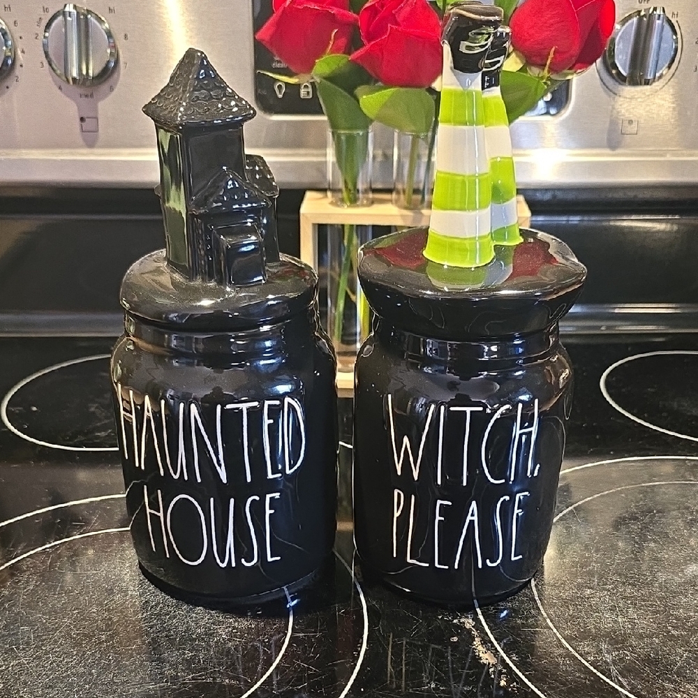Halloween Black Canister Set with Fun Designs